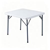Meubles de salle à manger d'extérieur modernes, table d'extérieur pour hôtel, couleur noire, HDPE, table pliante en plastique pour fête, vente en gros
