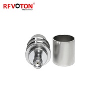 Para SMA hembra Jack RF Coaxial Conector recto sin soldadura conectores de Cable impermeables de contacto de níquel para LMR600