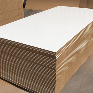 4x8 Hdf mélamine face <span class=keywords><strong>blanc</strong></span> laminé meubles armoire feuille de bois 16mm 18mm panneau de fibres de bois mélamine Mdf conseil - Product Image 1