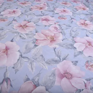 Digital bedruckter Blumen stoff aus Polyester-Spandex-Tüll mit niedrigem MOQ für Kleid und Rock