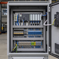 Armoire de contrôle de surveillance à distance PLC avec communication Ethernet SCADA HMI pour l'automatisation industrielle et les systèmes IoT 24VDC 380V