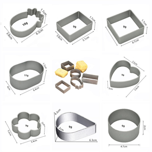 8 Anneaux à mousse en acier inoxydable Coupe-biscuits pour gâteaux aux fruits - Product Image 2