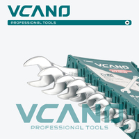 VCANO 10 pièces Clés à pipe combinées en acier au chrome-vanadium, texture antidérapante fine, pour réparation industrielle et bricolage, avec support, système métrique