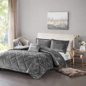 Ensemble de couette en velours DB 8 pièces King Queen tissé rayé imprimé Polyester pour la maison mariage hôtel printemps été hiver noël - Product Image 1