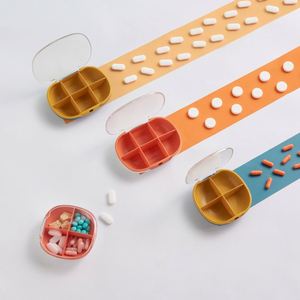 กล่องใส่ยาประจำวัน กล่องจัดยา 4 ช่อง กล่องใส่ยาแบบพกพาสำหรับการเดินทาง - Product Image 2