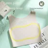 Soutien-gorge sans couture pour femme Fond de teint liquide confort Sous-vêtement sans fil avec coussinet de soutien-gorge fixe Soutien-gorge sexy grande taille