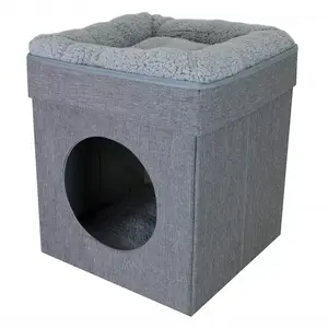 Cube de maison de chat Portable, pliable et empilable, maison de chat d'intérieur, vente en gros