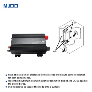 Batterie 12V 20A chargeur de batterie DC à DC LiFePO4 convertisseurs de batterie pour voiture/RV