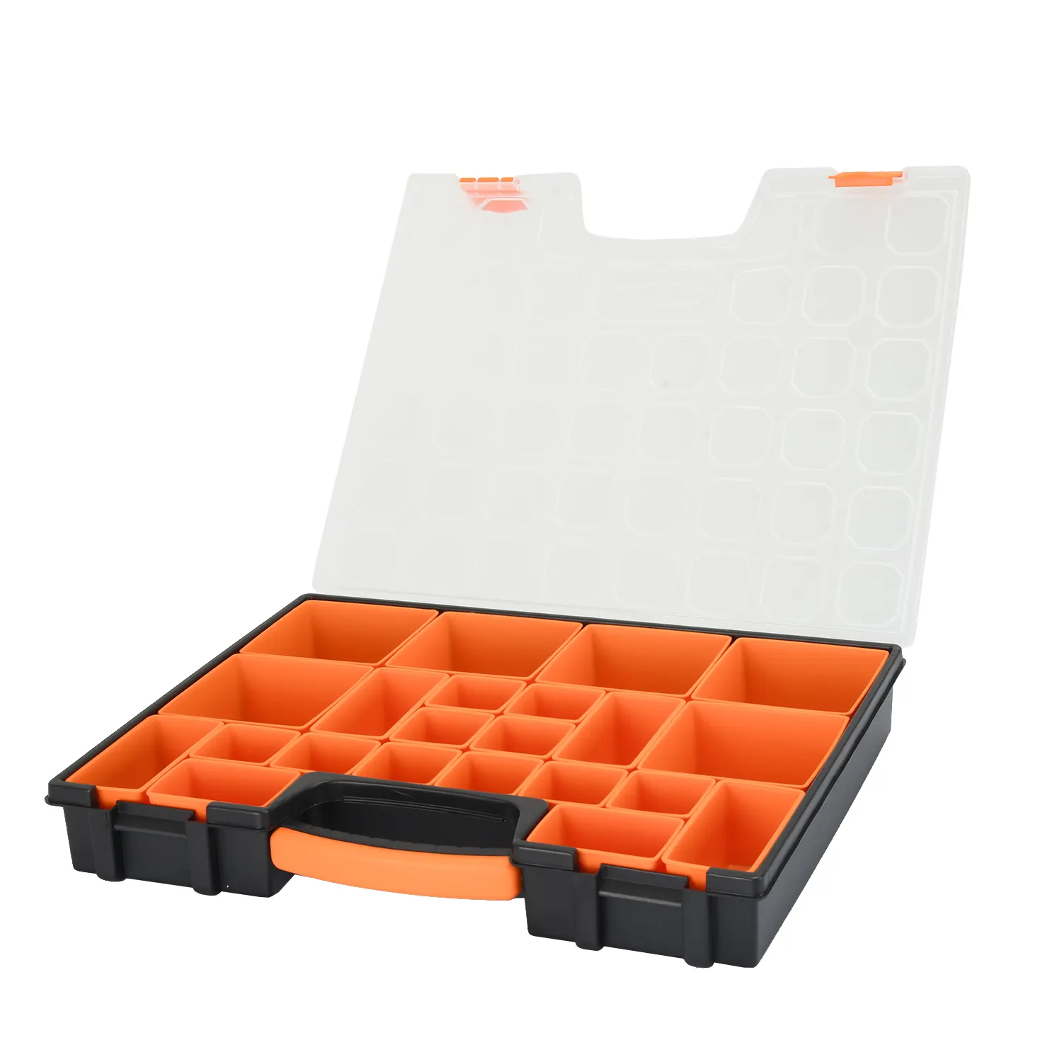 Vertak kotak penyimpanan laci plastik, disesuaikan 22 kompartemen untuk sekrup bagian penyimpanan genggam