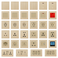Interrupteur mural FIKO avec USB/Type-C/Gradateur/Rideau/Interphone/Interrupteur lumineux et prise de courant