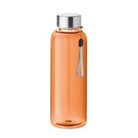 Bouteille d'eau en plastique transparent pour boissons, bouteilles de jus personnalisées avec couvercle métallique, sans BPA, anti-fuite, pour le sport et les voyages