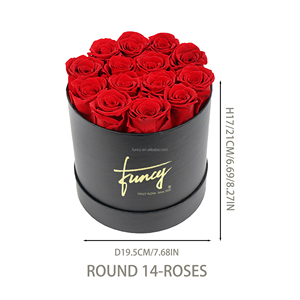 Boîte Ronde Éternelle avec Roses Stabilisées Enchantées pour Célébrations de Remise de Diplôme, de la Saint-Valentin ou de Noël - Product Image 3