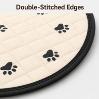 Tapis de propreté réutilisable pour animaux de compagnie, forme ronde, lavable en machine, super absorbant, pour usage intérieur, antidérapant, pour l'apprentissage de la propreté