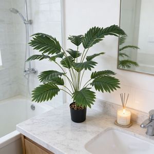 Feuilles <span class=keywords><strong>de</strong></span> palmier Areca artificielles, fausses feuilles <span class=keywords><strong>de</strong></span> palmier tropicales vertes, plantes artificielles pour <span class=keywords><strong>décoration</strong></span> intérieure et extérieure, mariage - Product Image 5