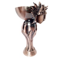 Artisanat en métal personnalisé Trophée griffe de dragon en bronze antique Sculpture d'art oriental pour récompense de champion Créature mythique à collectionner