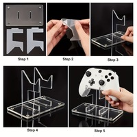 Soporte de Exhibición Universal de Acrílico Transparente de 2 Estilos para Controles de Juegos de Mesa, para PS4, PS5, Switch, Auriculares, Gamepads, Soporte Antipolvo
