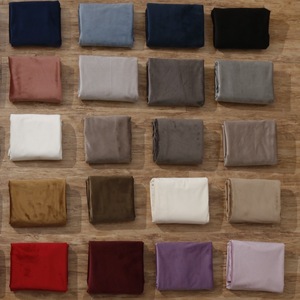 निजी लेबल तैयार स्टॉक वाटरप्रूफ नरम लोचदार नकली सूक्ष्म फाइबर बुना हुआ सादा मखमली मोस कपड़े - Product Image 6