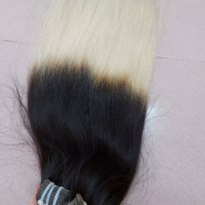 Vente en gros de extensions de cheveux humains à pointe plate en kératine pré-collée cuticule Remy alignée style droit extensions de cheveux humains alignés - Product Image 1