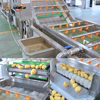 3000Kg/H Passievrucht-bubbelwasser, groente- en aardappelwasmachine, appel- en tomatenreiniger en -droger, fruitreinigingslijn