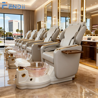 Système de bain de pieds sans tuyauterie haut de gamme, fauteuil de salon inclinable électrique réglable, fauteuil de pédicure spa avec massage