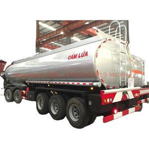 Remorque de transport en réservoir d'éthanol, semi-remorque de réservoir en acier inoxydable, 37500l - Product Image 1