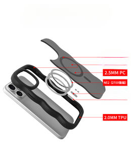 Superventas <span class=keywords><strong>iPhone</strong></span> 16 Promax funda magnética ondulada <span class=keywords><strong>para</strong></span> teléfono móvil Apple 15 14 13 12 Plus Skin-feel Matte 15 Anti-drop Cover - Product Image 6