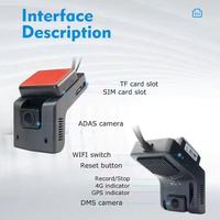 Traceur GPS 4G mondial pour voiture avec caméra embarquée, surveillance vidéo à distance, positionnement GPS du véhicule, gestion de flotte, application et plateforme gratuites
