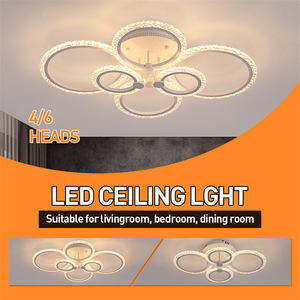 Bắc Âu trong nhà trang trí nội thất sáng tạo đương đại Vòng thiết kế phòng ngủ khách phòng ăn hiện đại trần ánh sáng - Product Image 6