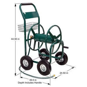 Chariot de jardin portable pour tuyau d'arrosage, chariot de rangement mobile pour l'irrigation de la cour - Product Image 3
