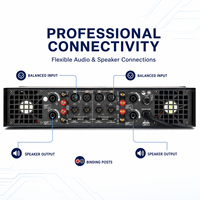 Amplificateur de puissance professionnel AD408 2 canaux 800W*4, montage en rack, amplificateur PA avec écran LCD pour système sonore de scène, karaoké, bar