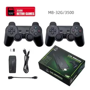 4K HD Classic Retro TV Game Console 2.4G Double Wireless Controller For PS1/MAME 64GB 10000 Games Video Game Console
