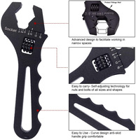 An3-an16 Clé À Molette En Aluminium Outil Raccords D'extrémité Voiture De Performance Racing Tuyau Clé