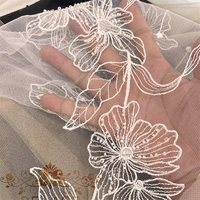 DELACE JB Délicat Floristique Brodé Dentelle Lumineux Paillettes Fleur Pièces Perlé Broderie Patch Robe De Mariée Accessoires