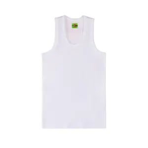 Hot Sale 3-teilige Packung einfache Weste Gym Singulett Herren Baumwolle Polyester Strick leer weiß gerippt Tanktops für Männer