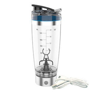 Vaso mezclador eléctrico de 600 ml con escala de medición, vaso mezclador reutilizable para batidos de proteínas - Product Image 4