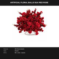 Boule de fleurs en soie rose, centre de table moderne pour mariage, sphère florale pour la table des mariés, toile de fond, allée, décoration de banquet
