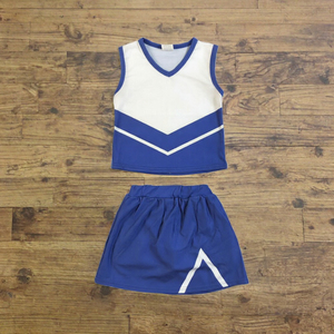 Conjunto de Animadora sin Mangas para Niñas, de Algodón y Poliéster Estampado, Traje Deportivo de Dos Piezas para Baile, Ropa Casual - Product Image 3