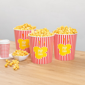 <span class=keywords><strong>Seau</strong></span> à popcorn jetable, écologique, biodégradable, de qualité alimentaire, en papier, pour les restaurants, les plats à emporter, les cinémas - Product Image 3