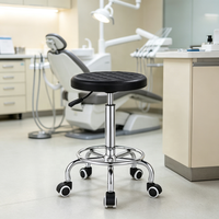 Vente d'usine respirant Pu moulé ESD antistatique chaise de laboratoire sans bras médecin soins infirmiers travail chaise pivotante pour laboratoire de salle blanche d'hôpital