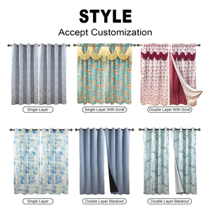 Chất Lượng Cao Biểu Tượng Tùy Chỉnh Kích Thước Rèm Cửa & Valances Phòng Khách Hoặc Phòng Ngủ Rắn Màu Xanh Màn Rèm Vải Rèm Cửa - Product Image 6