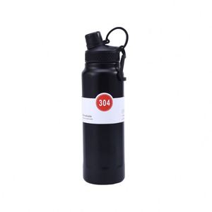Hot <b>Sale</b> 750ML 950ml Double Wall Stainless Steel Outdoor Traveling Sports Bottle Vacuum Insulated Water Bottle With <b>Straw</b> Handle - Product Image 1