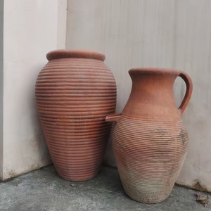 Pot en terre cuite rétro d'extérieur, grands pots de fleurs d'extérieur, pot de fleur, <span class=keywords><strong>vase</strong></span> à plantes pour jardin, jardinières en terre cuite - Product Image 2