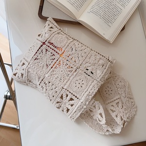 Verano Boho malla de punto ganchillo encaje guipur patrón playa bolso de mano estilo ruso Vintage bordado hueco gancho bolso de hombro - Product Image 3