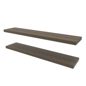 Smokey Oak Floating Shelf <b>Wall</b> Mount Wooden Display Rack For Living Room Home Decor - Product Image 3