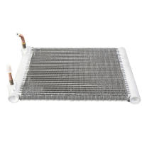 Forme de demi-fenêtre et demi-ailettes ondulées plaque droite Tube plat inséré radiateur à ailettes radiateur en aluminium