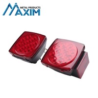 Nouveau kit d'éclairage LED pour remorque en plastique, carré, feux stop, clignotants, feux arrière, feux de plaque d'immatriculation, feux de position, faisceau de câblage/lumières de marquage