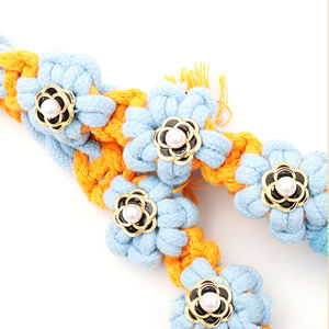 Correa de lujo para perros medianos y grandes, cuerda larga de algodón floral, Correa personalizada para caminar para mascotas - Product Image 5