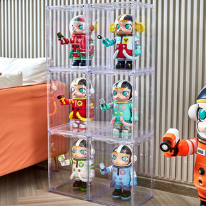 Bán buôn tùy chỉnh rõ ràng Túi hiển thị đứng Showcase túi sang trọng bảo vệ hành động hình hộp lưu trữ với cửa từ - Product Image 4