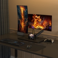 ML8SP 17 "-32" 10kg rentable ressort à gaz double moniteur bras support de bureau Base Double écran support support ordinateur VESA montage