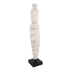 รูปปั้นชนเผ่าไม้สักสไตล์โมเดิร์นสำหรับตกแต่งบ้าน สำนักงาน ห้องน้ำ - Product Image 2
